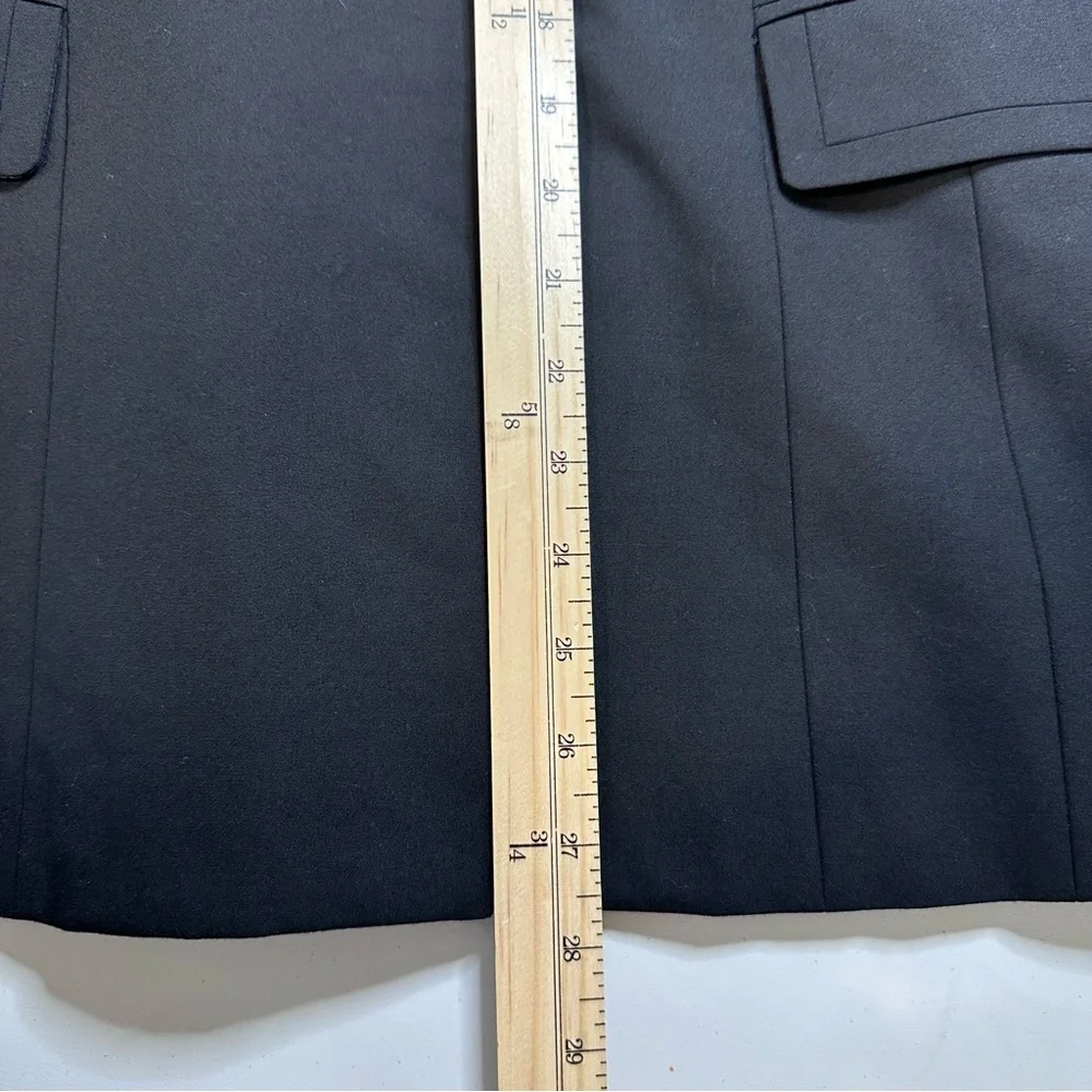 Gianni Bini Blazer Jacket Sz 6 Black One Button Contrast‎ Lining Career Business
